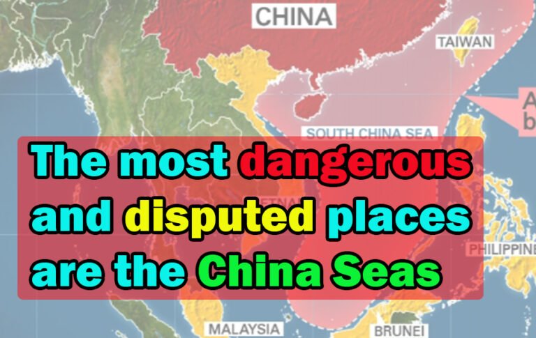 The most dangerous and disputed places are the China Seas